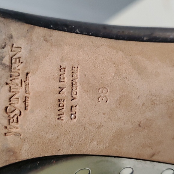 Yves Saint Laurent | Rive Gauche Black Leather Pumps With Tassels Sz 38 - Picture 11 of 13